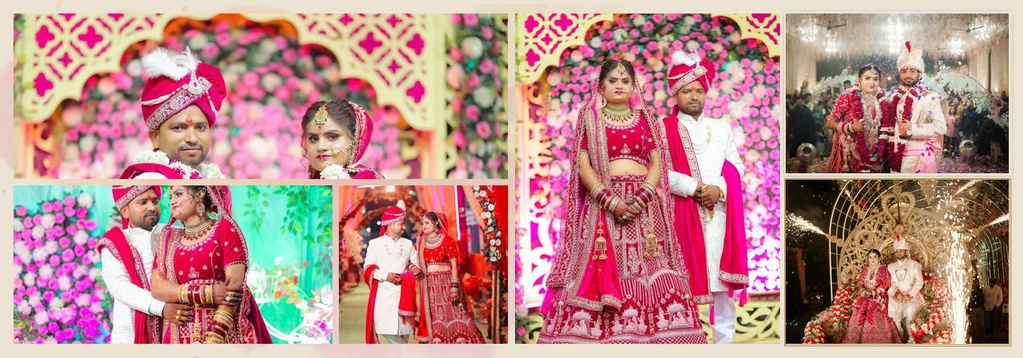14 × 40 wedding album template layout