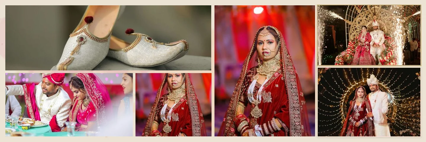 PSD wedding album template preview with photos in every detected slot